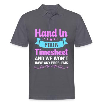 HR Manager - Männer Poloshirt - Anthrazit - Vorne - Nico (186cm)