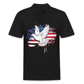 Chasse aux pigeons Chasse aux chasseurs - Polo Homme - noir - Devant - Kai (181cm)