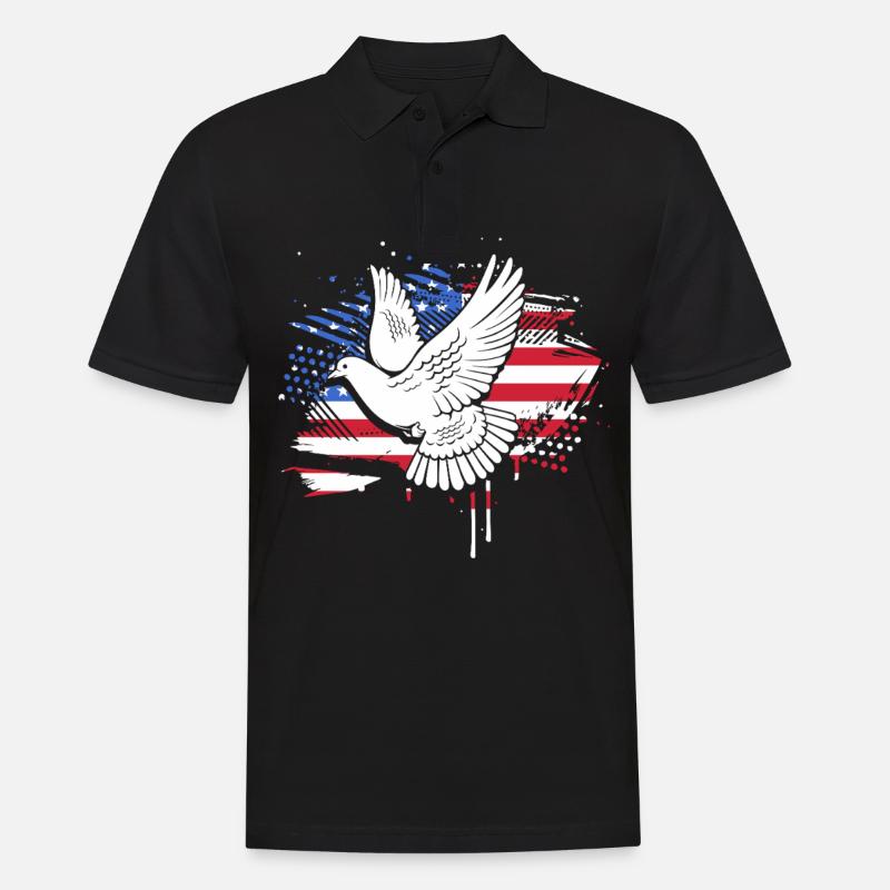 Taube Taubenjagd Jagd Jäger - Männer Poloshirt - Schwarz