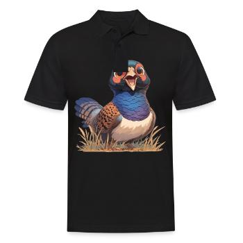 Pheasants Pheasant - Men's Polo Shirt - black - Front - Kai (181cm)