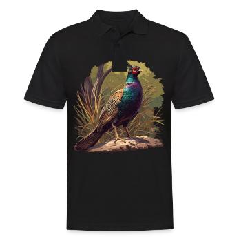 Pheasants Pheasant - Men's Polo Shirt - black - Front - Kai (181cm)