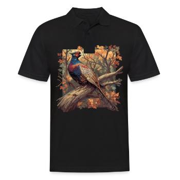 Pheasants Pheasant - Men's Polo Shirt - black - Front - Kai (181cm)