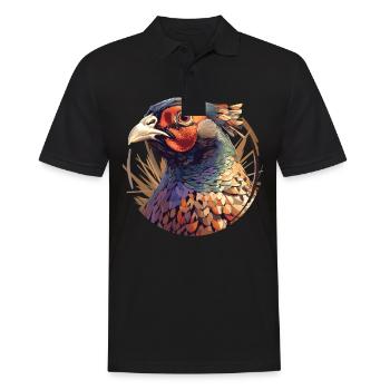 Pheasants Pheasant - Men's Polo Shirt - black - Front - Kai (181cm)