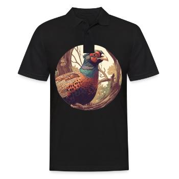 Pheasants Pheasant - Men's Polo Shirt - black - Front - Kai (181cm)