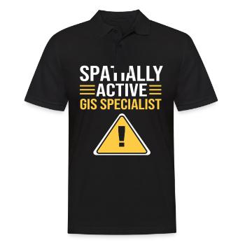 GIS, Cartography, Cartographer, Geography, Geography - Men's Polo Shirt - black - Front - Kai (181cm)