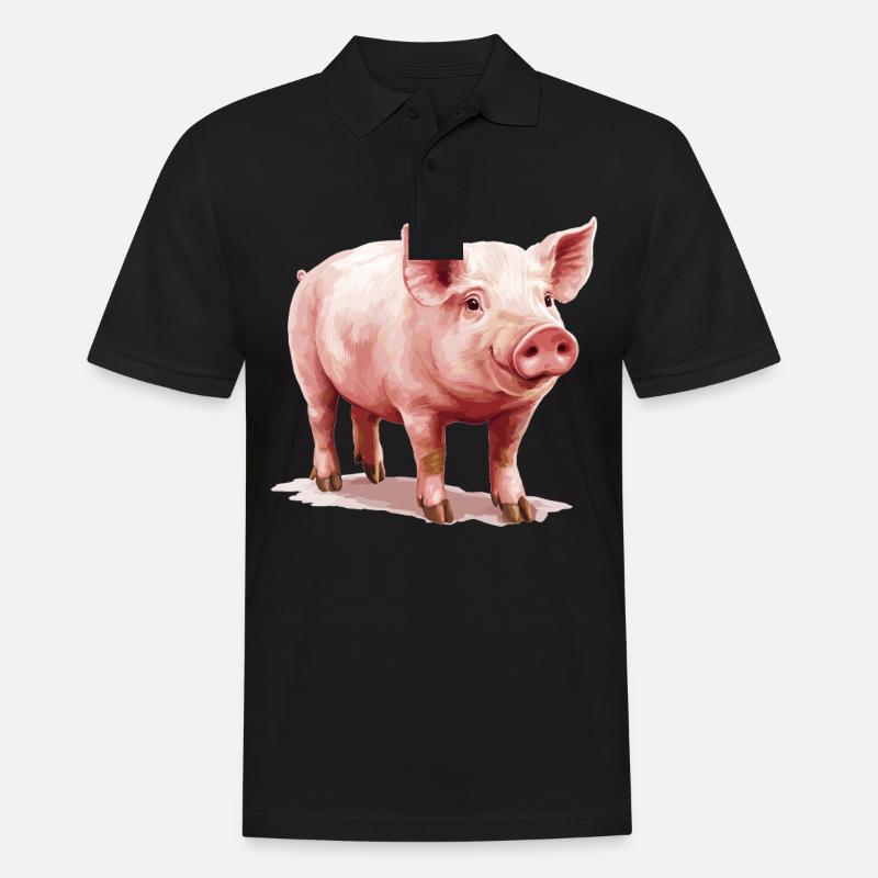 Cochon Cochon - Polo Homme - noir