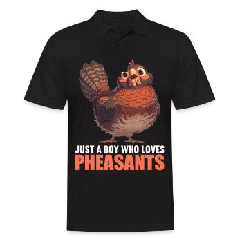 Pheasants Pheasant - Men's Polo Shirt - black - Front - Kai (181cm)