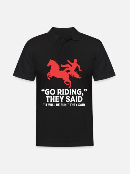 Courses de chevaux - Polo Homme - noir