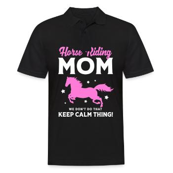 Course de chevaux maman maman - Polo Homme - noir - Devant - Kai (181cm)