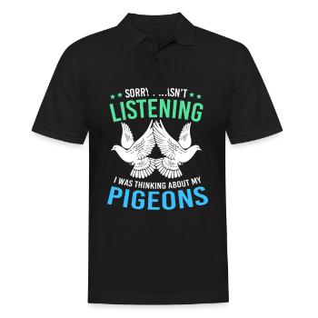 Pigeons pigeons - Polo Homme - noir - Devant - Kai (181cm)