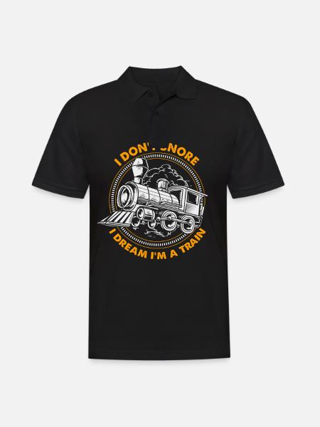 Modelleisenbahn Modellbau Modellbauer - Männer Poloshirt - Schwarz