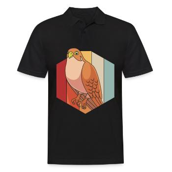 Falcon Chirp Falconry - Men's Polo Shirt - black - Front - Kai (181cm)