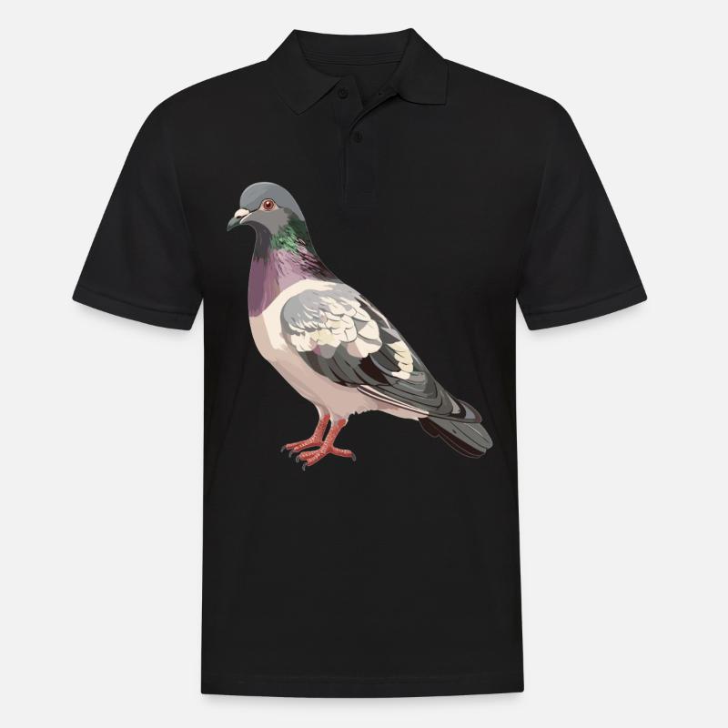Tauben Taube - Männer Poloshirt - Schwarz