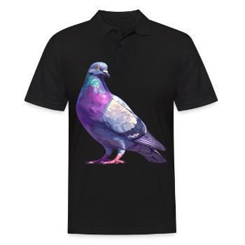 Tauben Taube - Männer Poloshirt - Schwarz - Vorne - Kai (181cm)