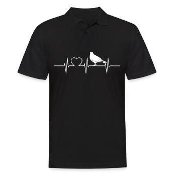 Tauben Taube - Männer Poloshirt - Schwarz - Vorne - Kai (181cm)