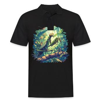 Gottesanbeterinnenen Gottesanbeterin - Männer Poloshirt - Schwarz - Vorne - Kai (181cm)