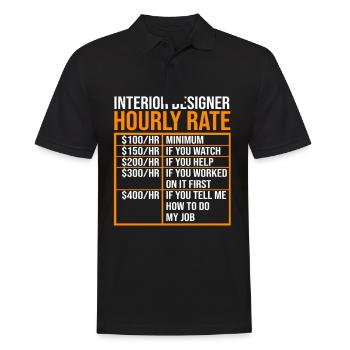 Interior Designer Architecture Architect - Men's Polo Shirt - black - Front - Kai (181cm)
