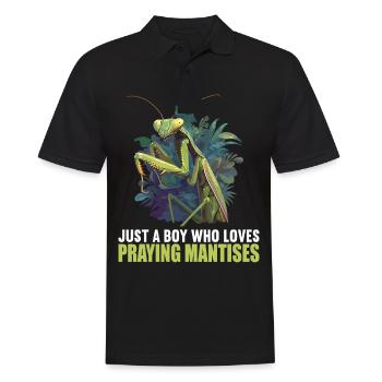 Gottesanbeterinnenen Gottesanbeterin - Männer Poloshirt - Schwarz - Vorne - Kai (181cm)