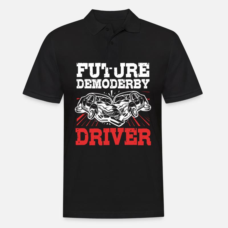 Demolition Derby - Männer Poloshirt - Schwarz