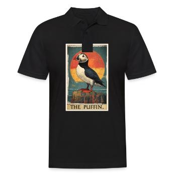 Papageientaucher - Männer Poloshirt - Schwarz - Vorne - Kai (181cm)
