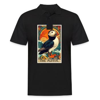 Papageientaucher - Männer Poloshirt - Schwarz - Vorne - Kai (181cm)