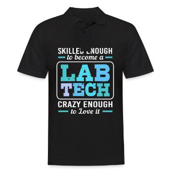 Laboratory Biologie Chemie Mikroskop Labor - Männer Poloshirt - Schwarz - Vorne - Kai (181cm)