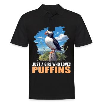 Papageientaucher - Männer Poloshirt - Schwarz - Vorne - Kai (181cm)