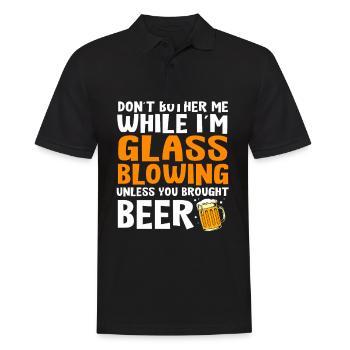 Glas Glasbläser - Männer Poloshirt - Schwarz - Vorne - Kai (181cm)