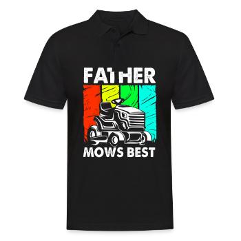 Lawn mower lawn (meadow) - Men's Polo Shirt - black - Front - Kai (181cm)