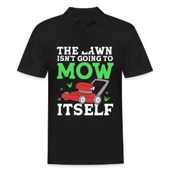Lawn mower lawn (meadow) - Men's Polo Shirt - black - Front - Kai (181cm)