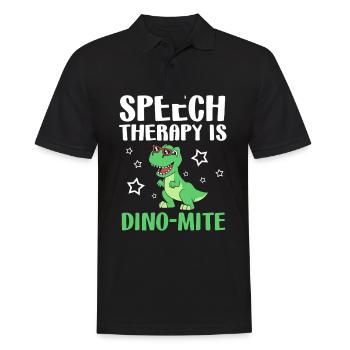 Speech Therapist Speech Therapist - Men's Polo Shirt - black - Front - Kai (181cm)