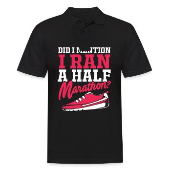 Marathon Runners Half Marathon Marathon - Men's Polo Shirt - black - Front - Kai (181cm)