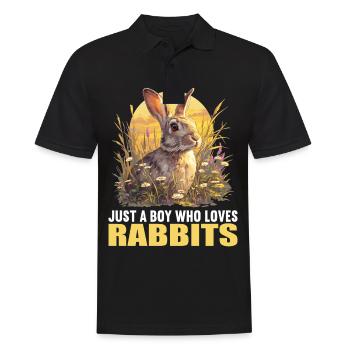 Bunny Bunny - Men's Polo Shirt - black - Front - Kai (181cm)