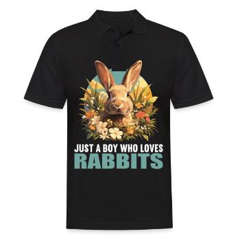 Bunny Bunny - Men's Polo Shirt - black - Front - Kai (181cm)