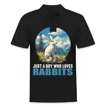 Bunny Bunny - Men's Polo Shirt - black - Front - Kai (181cm)