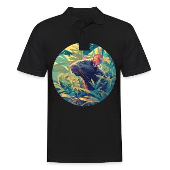 Ratten Ratte - Männer Poloshirt - Schwarz - Vorne - Kai (181cm)