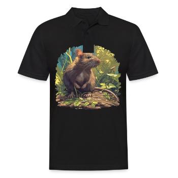 Ratten Ratte - Männer Poloshirt - Schwarz - Vorne - Kai (181cm)