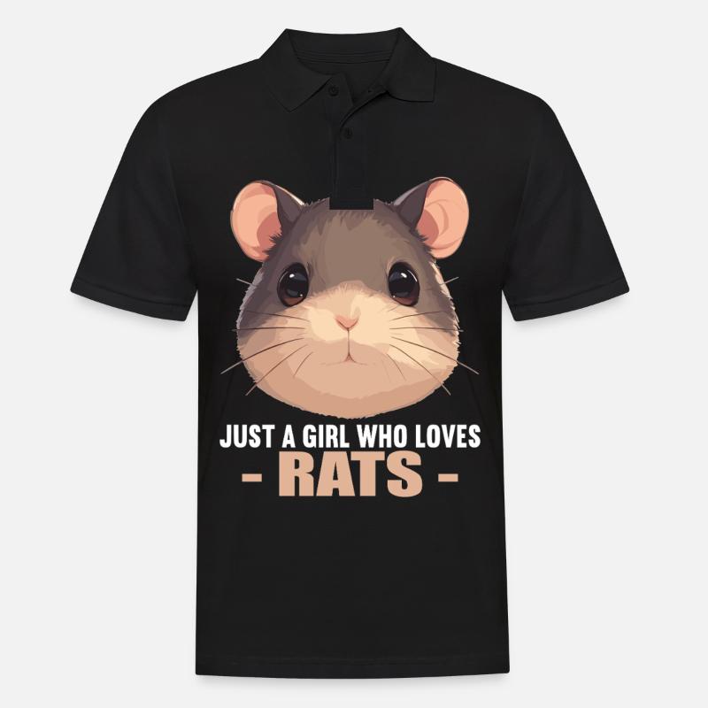 Ratten Ratte - Männer Poloshirt - Schwarz