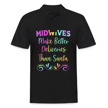 Midwife - Men's Polo Shirt - black - Front - Kai (181cm)