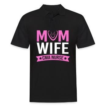 Medical Assistant MFA Mom Wife Mother - Men's Polo Shirt - black - Front - Kai (181cm)