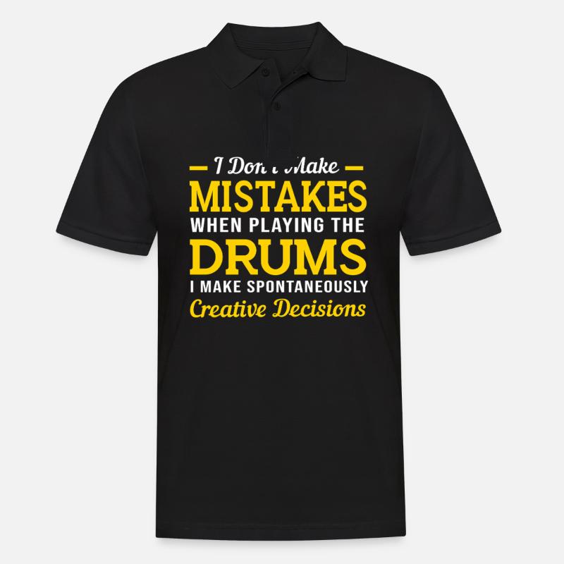 Schlagzeug Schlagzeuger Drumsticks - Männer Poloshirt - Schwarz