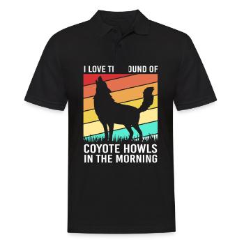 Chasse au chasseur de coyote - Polo Homme - noir - Devant - Kai (181cm)