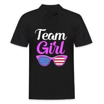 Baby Shower July Team Girl - Men's Polo Shirt - black - Front - Kai (181cm)