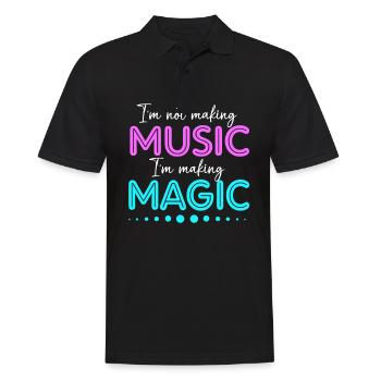 DJ Djing Label Keyboard - Männer Poloshirt - Schwarz - Vorne - Kai (181cm)