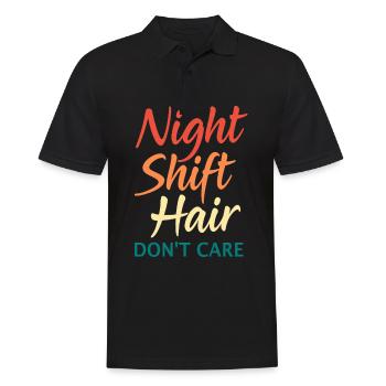 Night Shift Nurse Hospital Nursing - Men's Polo Shirt - black - Front - Kai (181cm)