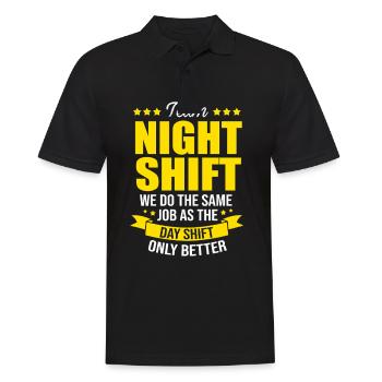 Night Shift Nurse Hospital Nursing - Men's Polo Shirt - black - Front - Kai (181cm)
