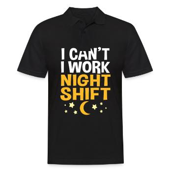 Infirmière infirmière hospitalière de nuit - Polo Homme - noir - Devant - Kai (181cm)