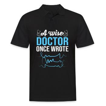 Nurse Hospital Nursing Gift - Men's Polo Shirt - black - Front - Kai (181cm)