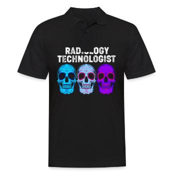 MRI Radiologist Radiology Rad Tech X-ray - Men's Polo Shirt - black - Front - Kai (181cm)