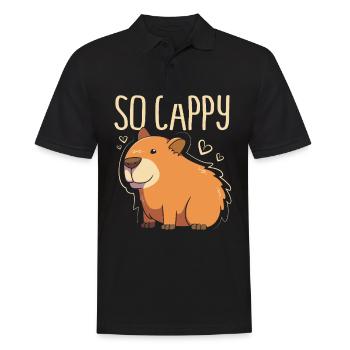 Capibara Capybara - Männer Poloshirt - Schwarz - Vorne - Kai (181cm)